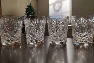 Set of four glass cocktail glasses